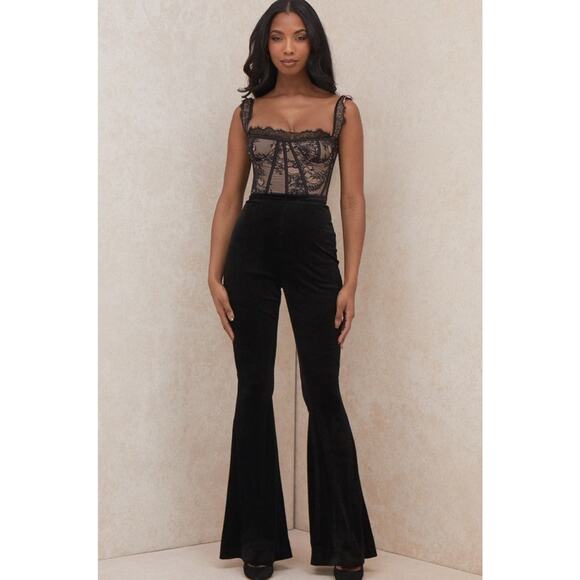 House of CB Emilie Lace Corset Bodysuit - M Black - Picture 4 of 8